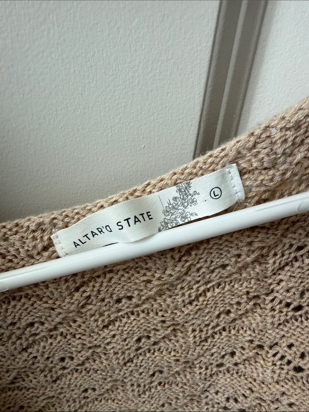 Altar'd State Lacey Crochet Tie Front Shrug - Picture 3 of 5